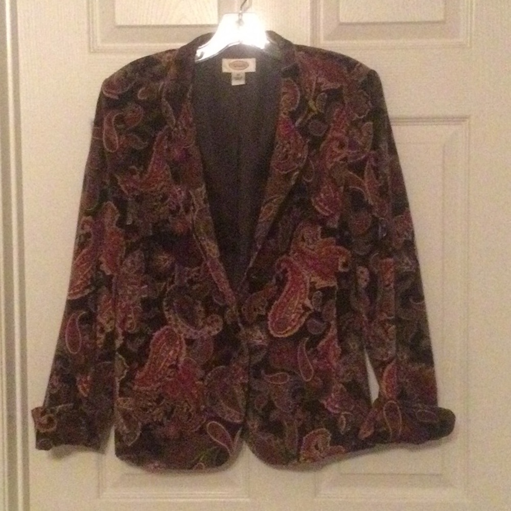 Talbots cotton/silk fabric, paisley. Size 10.